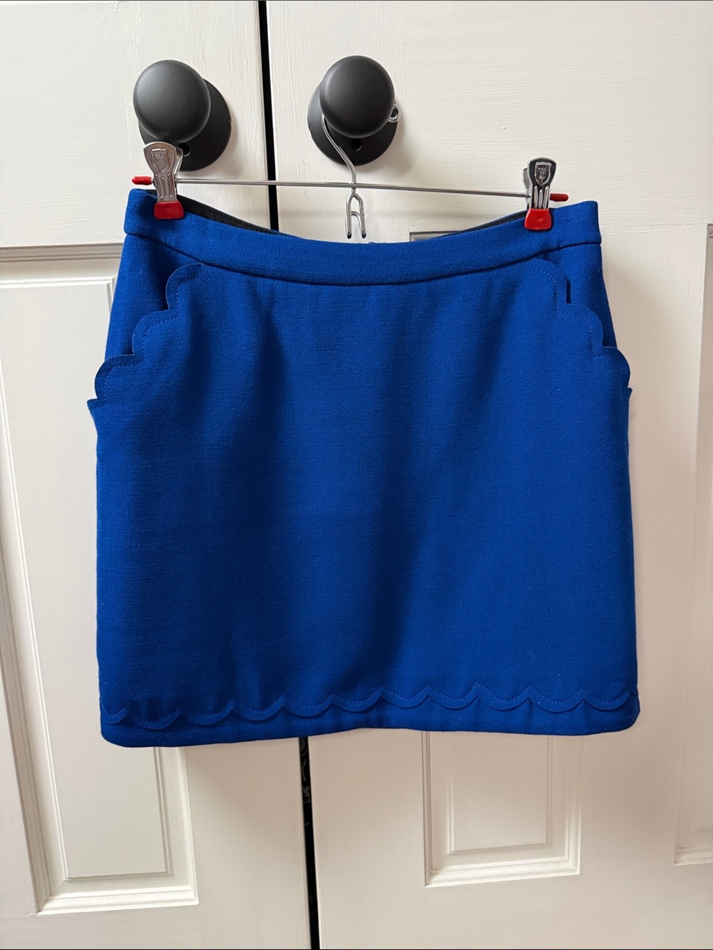 Banana Republic Cobalt Blue Scallop-Trim Mini Skirt